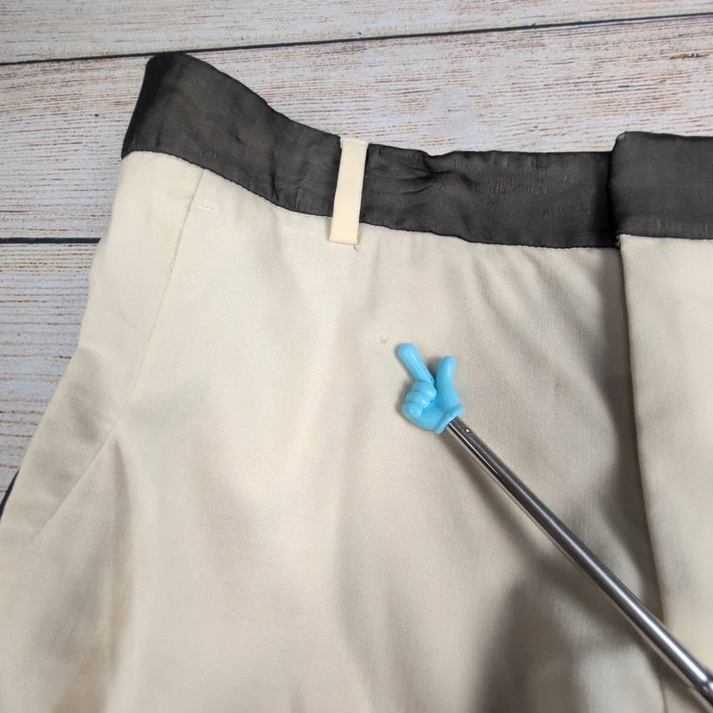 Vince. Cream Wool Blend Tuxedo Stripe Pants Size‎ 8